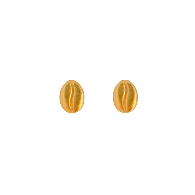 Coffee Bean Stud Earrings